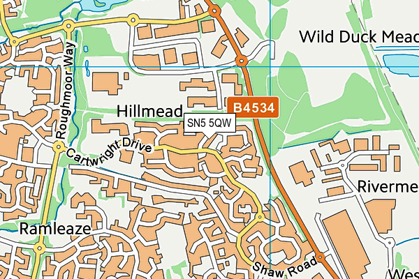 SN5 5QW map - OS VectorMap District (Ordnance Survey) SN5 5QW map - OS VectorMap District (Ordnance Survey)