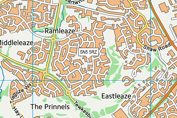 SN5 5RZ map - OS VectorMap District (Ordnance Survey) SN5 5RZ map - OS VectorMap District (Ordnance Survey)