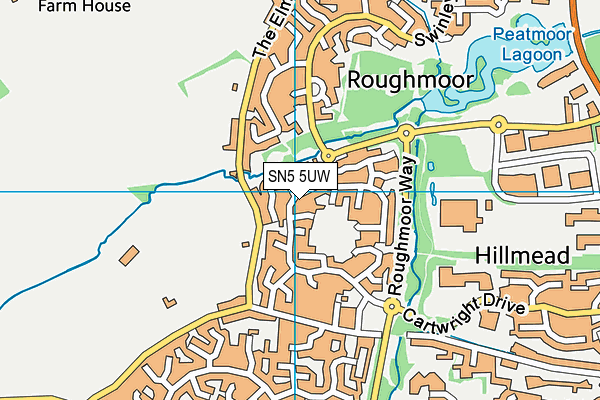 SN5 5UW map - OS VectorMap District (Ordnance Survey) SN5 5UW map - OS VectorMap District (Ordnance Survey)