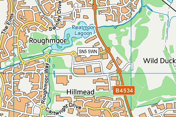 SN5 5WN map - OS VectorMap District (Ordnance Survey)