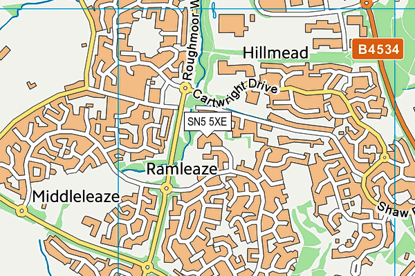 SN5 5XE map - OS VectorMap District (Ordnance Survey) SN5 5XE map - OS VectorMap District (Ordnance Survey)