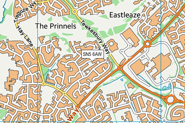SN5 6AW map - OS VectorMap District (Ordnance Survey) SN5 6AW map - OS VectorMap District (Ordnance Survey)