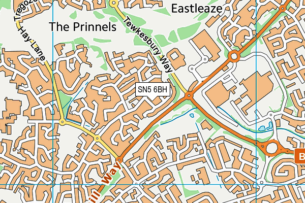 SN5 6BH map - OS VectorMap District (Ordnance Survey) SN5 6BH map - OS VectorMap District (Ordnance Survey)