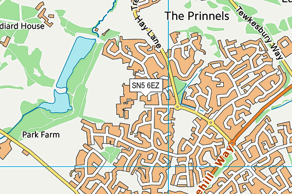 SN5 6EZ map - OS VectorMap District (Ordnance Survey)