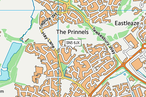 SN5 6JX map - OS VectorMap District (Ordnance Survey) SN5 6JX map - OS VectorMap District (Ordnance Survey)