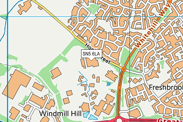 SN5 6LA map - OS VectorMap District (Ordnance Survey) SN5 6LA map - OS VectorMap District (Ordnance Survey)