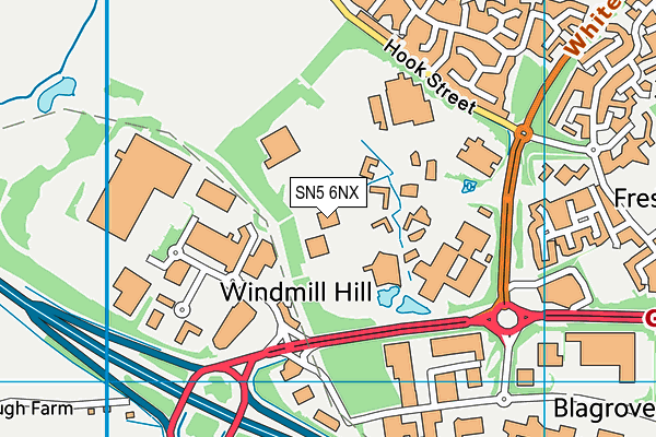 SN5 6NX map - OS VectorMap District (Ordnance Survey) SN5 6NX map - OS VectorMap District (Ordnance Survey)