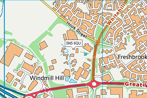 SN5 6QU map - OS VectorMap District (Ordnance Survey) SN5 6QU map - OS VectorMap District (Ordnance Survey)