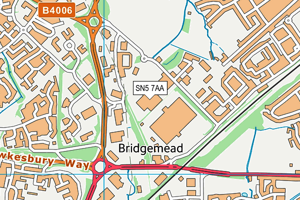 SN5 7AA map - OS VectorMap District (Ordnance Survey) SN5 7AA map - OS VectorMap District (Ordnance Survey)