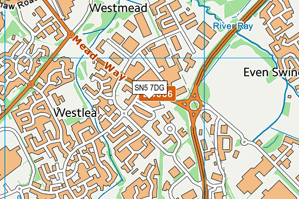 SN5 7DG map - OS VectorMap District (Ordnance Survey) SN5 7DG map - OS VectorMap District (Ordnance Survey)