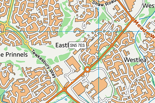 SN5 7ES map - OS VectorMap District (Ordnance Survey) SN5 7ES map - OS VectorMap District (Ordnance Survey)