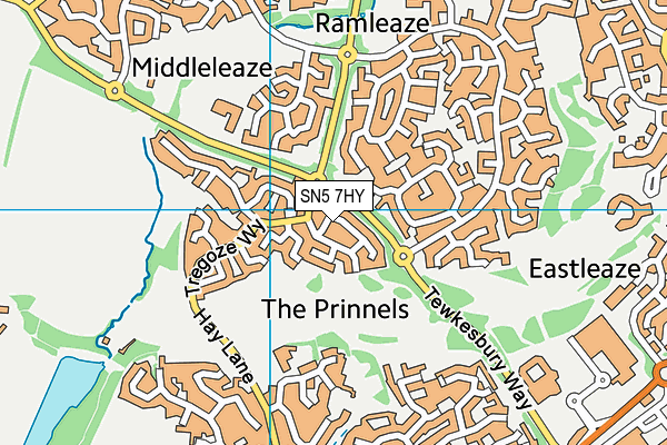 SN5 7HY map - OS VectorMap District (Ordnance Survey) SN5 7HY map - OS VectorMap District (Ordnance Survey)