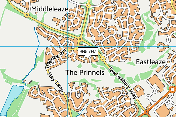 SN5 7HZ map - OS VectorMap District (Ordnance Survey) SN5 7HZ map - OS VectorMap District (Ordnance Survey)