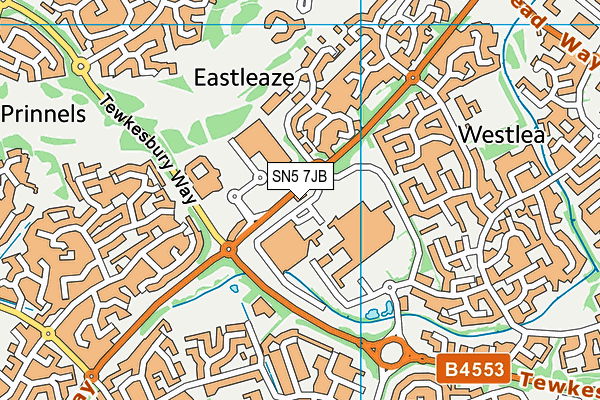 SN5 7JB map - OS VectorMap District (Ordnance Survey) SN5 7JB map - OS VectorMap District (Ordnance Survey)