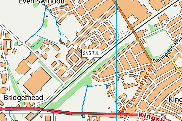SN5 7JL map - OS VectorMap District (Ordnance Survey) SN5 7JL map - OS VectorMap District (Ordnance Survey)