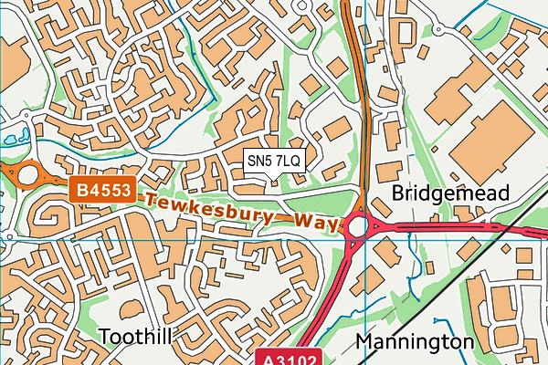 SN5 7LQ map - OS VectorMap District (Ordnance Survey) SN5 7LQ map - OS VectorMap District (Ordnance Survey)