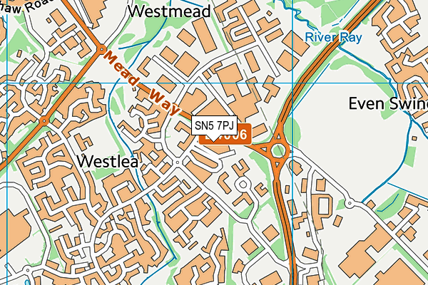 SN5 7PJ map - OS VectorMap District (Ordnance Survey) SN5 7PJ map - OS VectorMap District (Ordnance Survey)