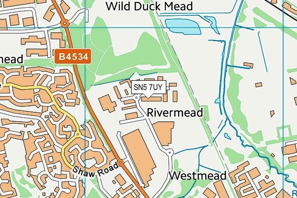 SN5 7UY map - OS VectorMap District (Ordnance Survey) SN5 7UY map - OS VectorMap District (Ordnance Survey)