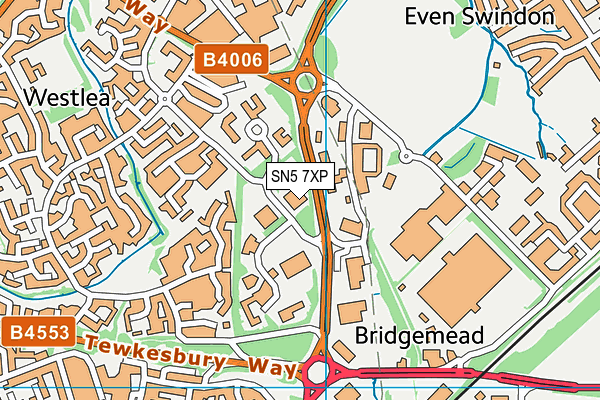 SN5 7XP map - OS VectorMap District (Ordnance Survey) SN5 7XP map - OS VectorMap District (Ordnance Survey)