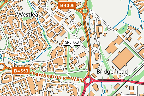 SN5 7XS map - OS VectorMap District (Ordnance Survey) SN5 7XS map - OS VectorMap District (Ordnance Survey)