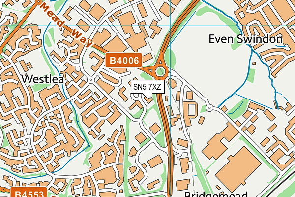 SN5 7XZ map - OS VectorMap District (Ordnance Survey) SN5 7XZ map - OS VectorMap District (Ordnance Survey)