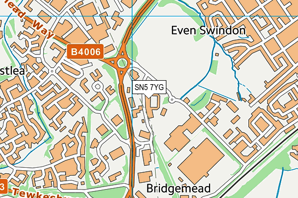 SN5 7YG map - OS VectorMap District (Ordnance Survey) SN5 7YG map - OS VectorMap District (Ordnance Survey)