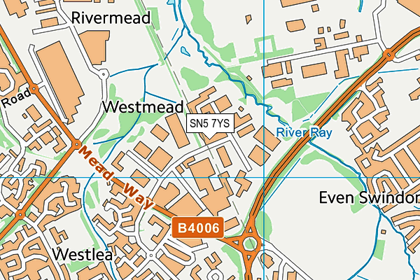 SN5 7YS map - OS VectorMap District (Ordnance Survey) SN5 7YS map - OS VectorMap District (Ordnance Survey)