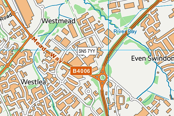 SN5 7YY map - OS VectorMap District (Ordnance Survey) SN5 7YY map - OS VectorMap District (Ordnance Survey)