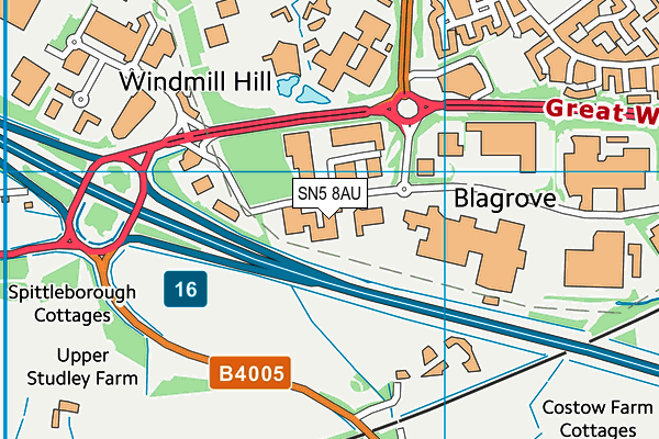 SN5 8AU map - OS VectorMap District (Ordnance Survey) SN5 8AU map - OS VectorMap District (Ordnance Survey)