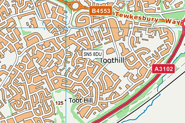 SN5 8DU map - OS VectorMap District (Ordnance Survey) SN5 8DU map - OS VectorMap District (Ordnance Survey)