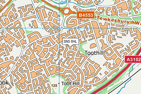 SN5 8HL map - OS VectorMap District (Ordnance Survey) SN5 8HL map - OS VectorMap District (Ordnance Survey)