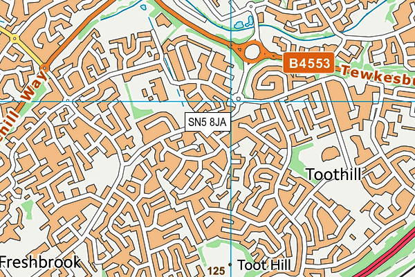 SN5 8JA map - OS VectorMap District (Ordnance Survey) SN5 8JA map - OS VectorMap District (Ordnance Survey)