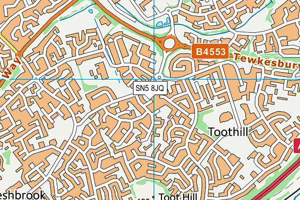 SN5 8JQ map - OS VectorMap District (Ordnance Survey) SN5 8JQ map - OS VectorMap District (Ordnance Survey)