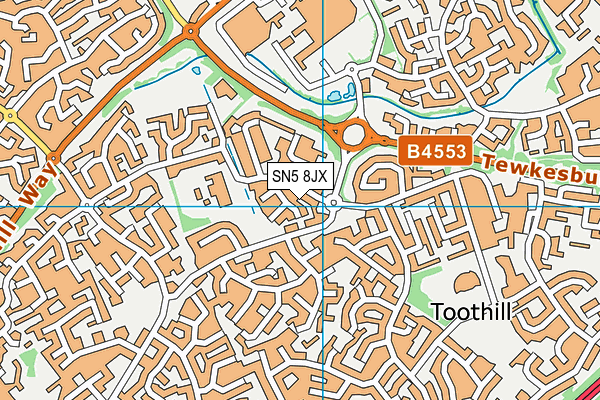 SN5 8JX map - OS VectorMap District (Ordnance Survey) SN5 8JX map - OS VectorMap District (Ordnance Survey)
