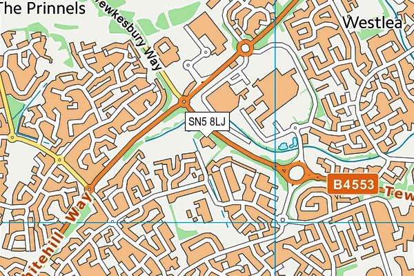 SN5 8LJ map - OS VectorMap District (Ordnance Survey) SN5 8LJ map - OS VectorMap District (Ordnance Survey)