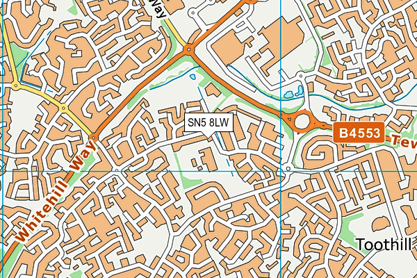 SN5 8LW map - OS VectorMap District (Ordnance Survey) SN5 8LW map - OS VectorMap District (Ordnance Survey)