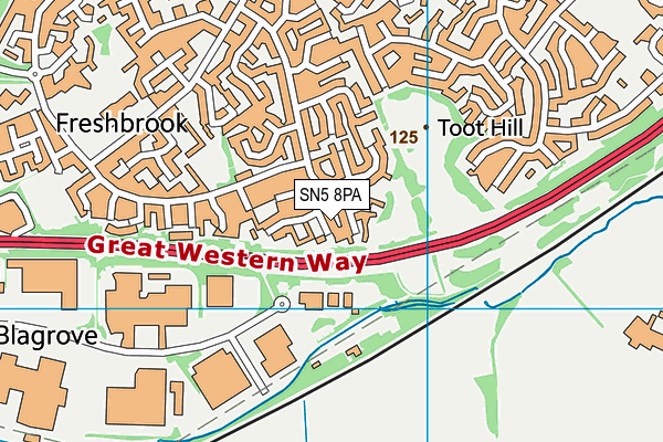 SN5 8PA map - OS VectorMap District (Ordnance Survey) SN5 8PA map - OS VectorMap District (Ordnance Survey)