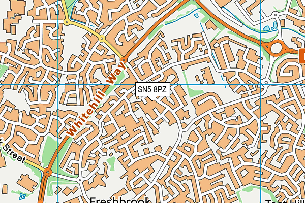 SN5 8PZ map - OS VectorMap District (Ordnance Survey) SN5 8PZ map - OS VectorMap District (Ordnance Survey)