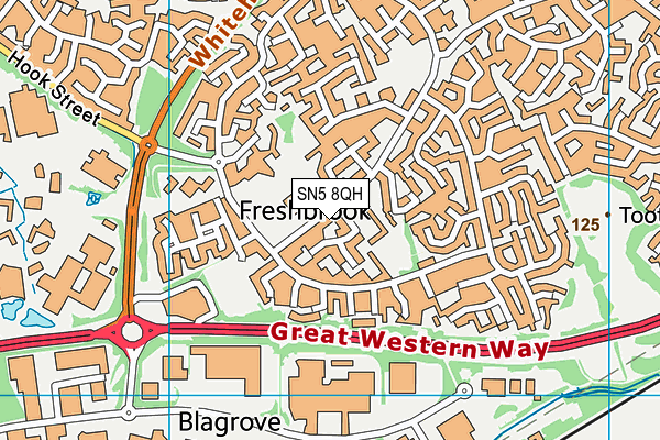 SN5 8QH map - OS VectorMap District (Ordnance Survey) SN5 8QH map - OS VectorMap District (Ordnance Survey)