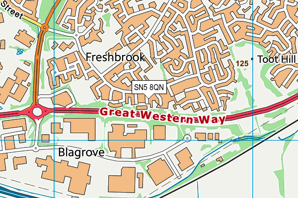SN5 8QN map - OS VectorMap District (Ordnance Survey) SN5 8QN map - OS VectorMap District (Ordnance Survey)