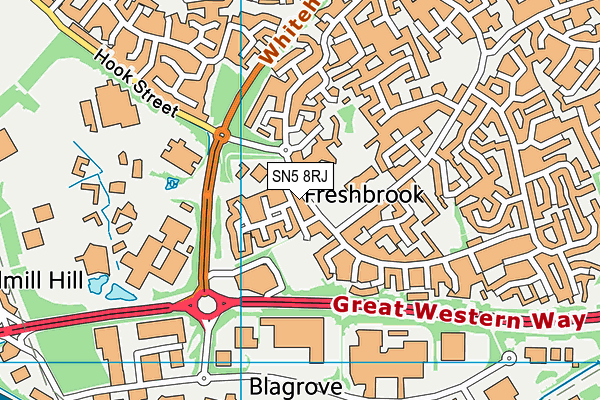 SN5 8RJ map - OS VectorMap District (Ordnance Survey) SN5 8RJ map - OS VectorMap District (Ordnance Survey)