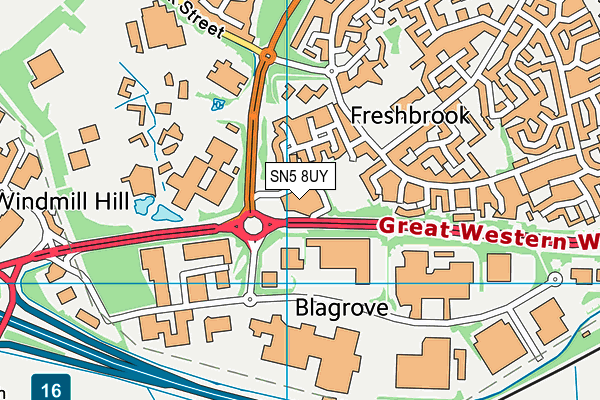 SN5 8UY map - OS VectorMap District (Ordnance Survey) SN5 8UY map - OS VectorMap District (Ordnance Survey)