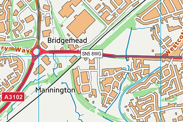 SN5 8WG map - OS VectorMap District (Ordnance Survey) SN5 8WG map - OS VectorMap District (Ordnance Survey)