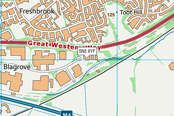 SN5 8YF map - OS VectorMap District (Ordnance Survey) SN5 8YF map - OS VectorMap District (Ordnance Survey)