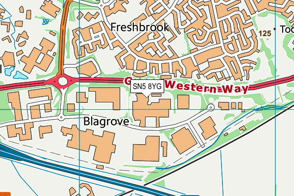 SN5 8YG map - OS VectorMap District (Ordnance Survey) SN5 8YG map - OS VectorMap District (Ordnance Survey)