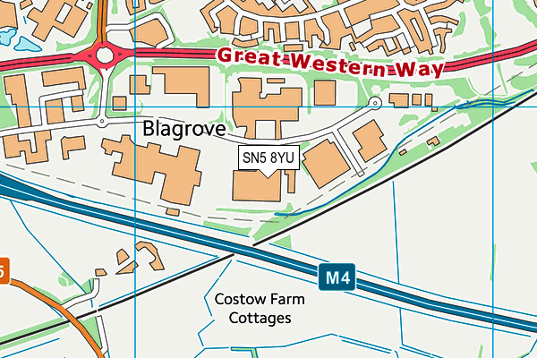 SN5 8YU map - OS VectorMap District (Ordnance Survey) SN5 8YU map - OS VectorMap District (Ordnance Survey)