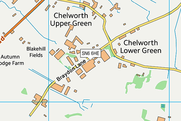 SN6 6HE map - OS VectorMap District (Ordnance Survey) SN6 6HE map - OS VectorMap District (Ordnance Survey)
