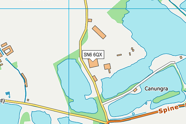 SN6 6QX map - OS VectorMap District (Ordnance Survey) SN6 6QX map - OS VectorMap District (Ordnance Survey)
