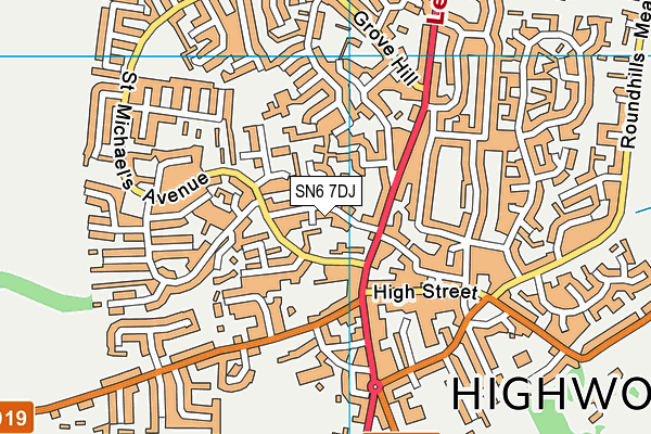 SN6 7DJ map - OS VectorMap District (Ordnance Survey)