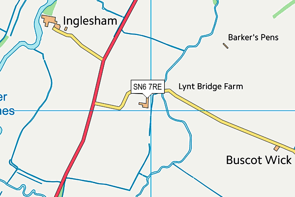 SN6 7RE map - OS VectorMap District (Ordnance Survey) SN6 7RE map - OS VectorMap District (Ordnance Survey)